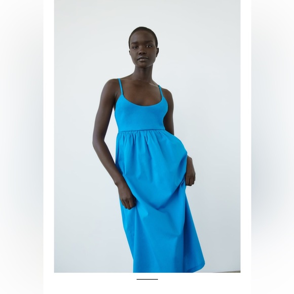 Zara DRESS WITH RIBBED TRIM - Picture 2 of 8